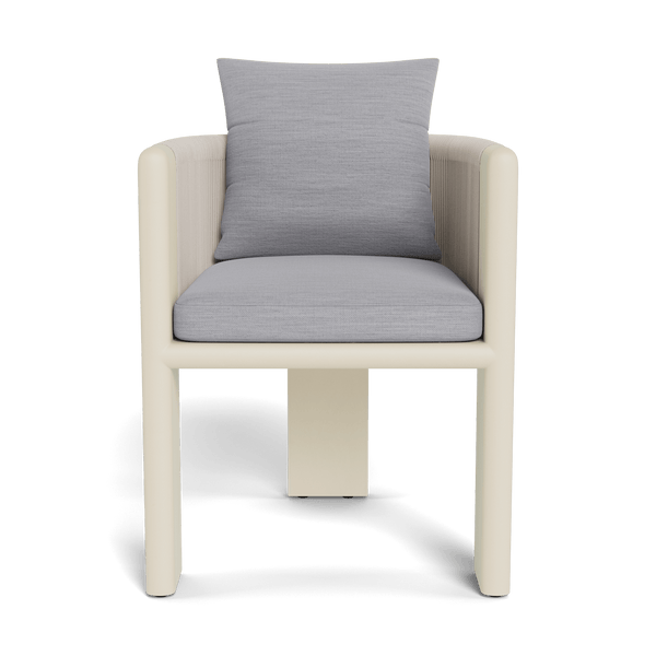 Palm Beach Aluminum Dining Chair | Aluminum Bone, Panama Cloud, Rope Shell