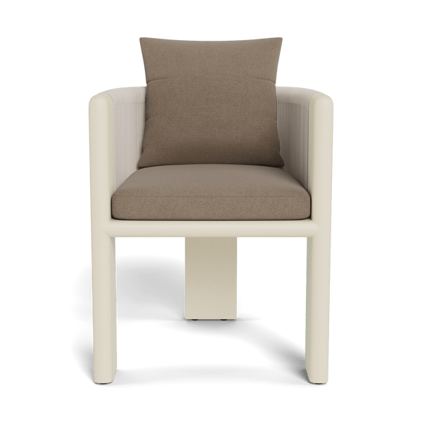 Palm Beach Aluminum Dining Chair | Aluminum Bone, Panama Coco, Rope Shell