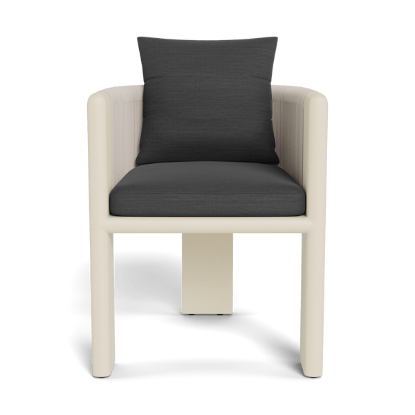 Palm Beach Aluminum Dining Chair | Aluminum Bone, Panama Grafito, Rope Shell