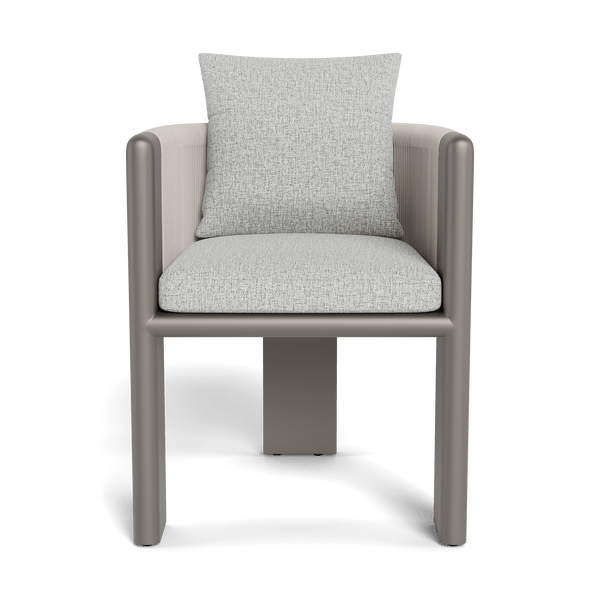 Palm Beach Aluminum Dining Chair | Aluminum Taupe, Copacabana Sand, Rope Shell