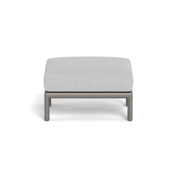 Palm Beach Aluminum Ottoman | Aluminum Taupe, Copacabana Sand,