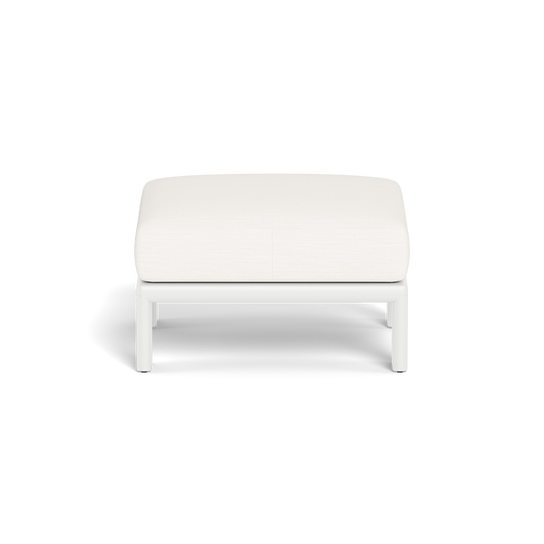 Palm Beach Aluminum Ottoman | Aluminum White, Panama Blanco,