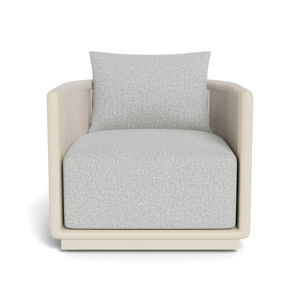 Palm Beach Aluminum Swivel Lounge Chair | Aluminum Bone, Copacabana Sand, Rope Shell