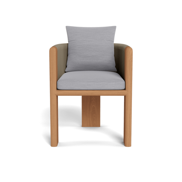 Palm Beach Teak Dining Chair | Teak Natural, Panama Cloud, Rope Stone