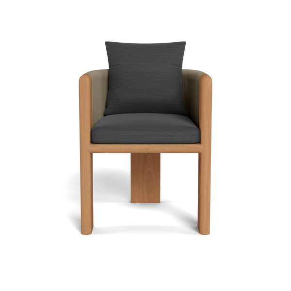 Palm Beach Teak Dining Chair | Teak Natural, Panama Grafito, Rope Stone