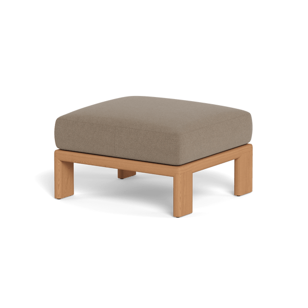 Palm Beach Teak Ottoman | Teak Natural, Copacabana Midnight,