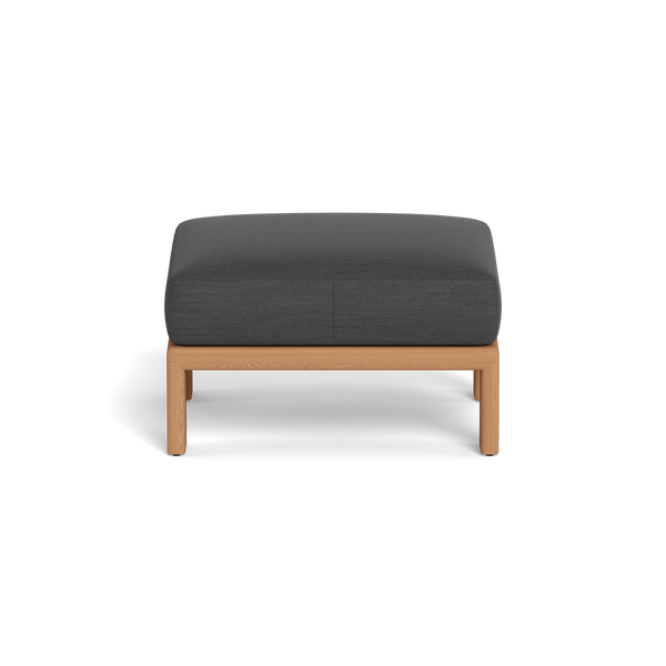 Palm Beach Teak Ottoman | Teak Natural, Panama Grafito,