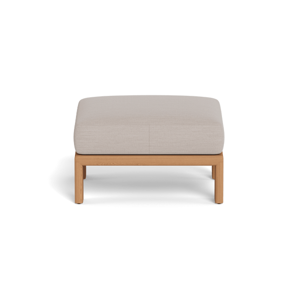 Palm Beach Teak Ottoman | Teak Natural, Panama Marble,