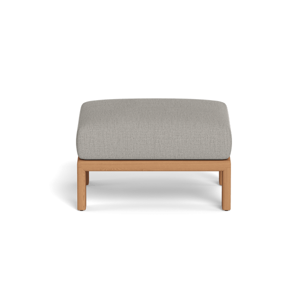 Palm Beach Teak Ottoman | Teak Natural, Stirling Fog,