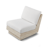 Tulum Travertine Armless Lounge Chair | Travertine Natural, Siesta Ivory,