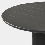 Victoria Slatted Round Dining Table 60" | Aluminum Asteroid, ,