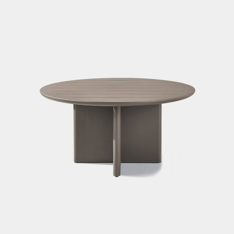 Victoria Slatted Round Dining Table 60" | Aluminum Asteroid, ,