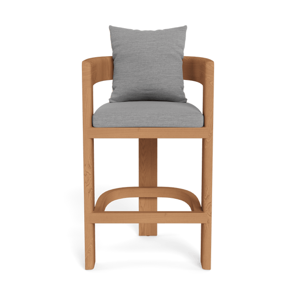 Victoria Teak Bar Stool | Teak Natural, Lisos Piedra,