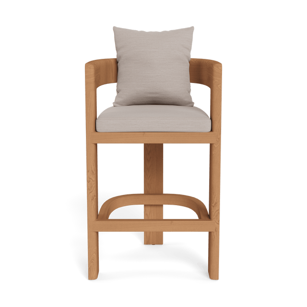 Victoria Teak Bar Stool | Teak Natural, Panama Marble,