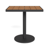 Vienna 24x30" Rectangle Bistro Table | Aluminum Asteroid, Teak Natural,