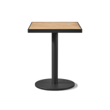 Vienna 24x30" Rectangle Bistro Table | Aluminum Asteroid, Teak Natural,