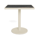 Vienna 24x30" Rectangle Bistro Table | Aluminum Bone, Laminam Noir,