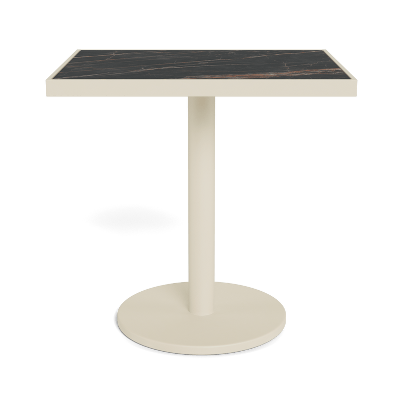 Vienna 24x30" Rectangle Bistro Table | Aluminum Bone, Laminam Noir,