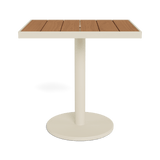 Vienna 24x30" Rectangle Bistro Table | Aluminum Bone, Teak Natural,