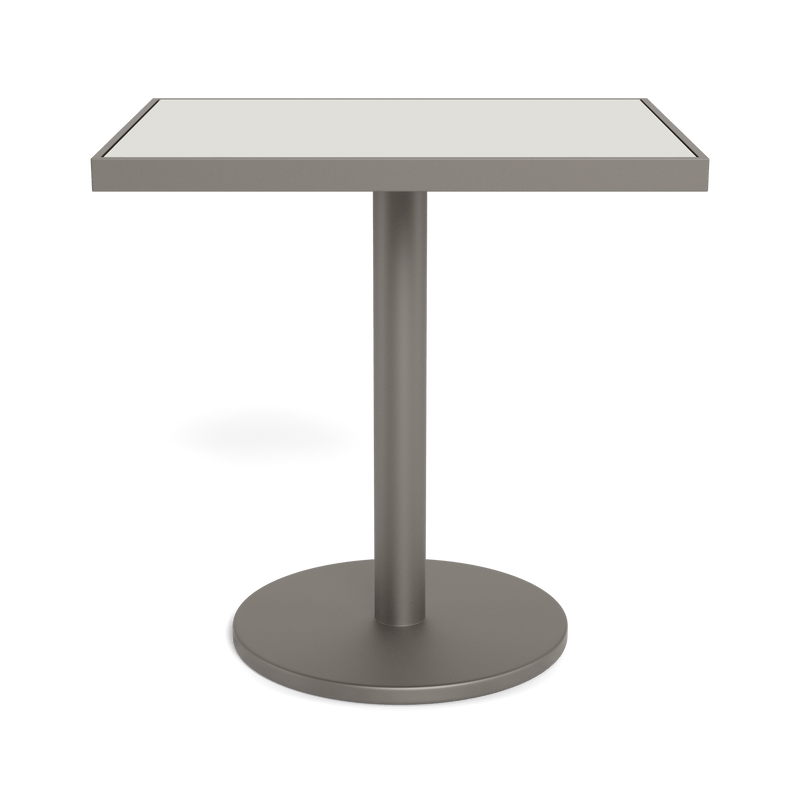 Vienna 24x30" Rectangle Bistro Table | Aluminum Taupe, HPCL White,