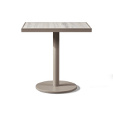 Vienna 24x30" Rectangle Bistro Table | Aluminum Taupe, Laminam Grigio,