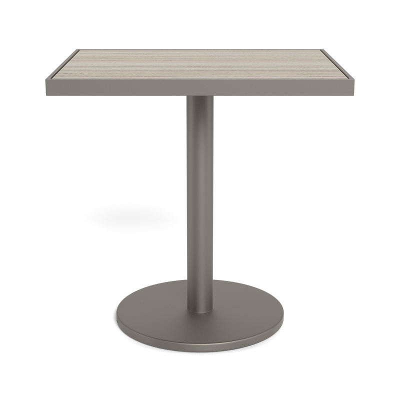 Vienna 24x30" Rectangle Bistro Table | Aluminum Taupe, Laminam Grigio,