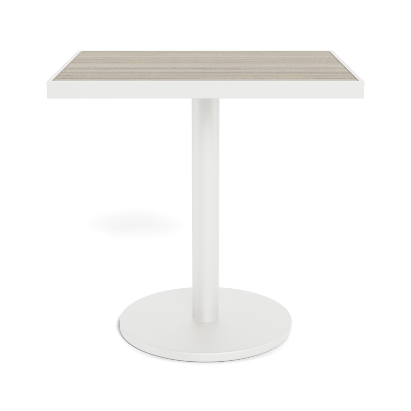 Vienna 24x30" Rectangle Bistro Table | Aluminum White, Laminam Grigio,