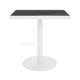 Vienna 24x30" Rectangle Bistro Table | Aluminum White, Laminam Noir,