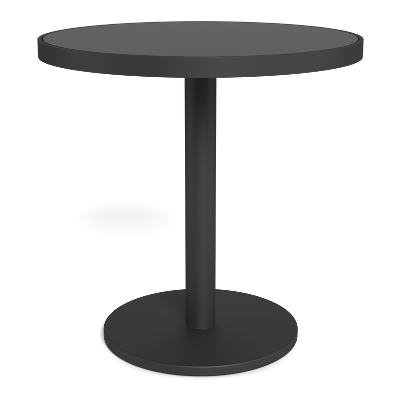 Vienna 30" Round Bistro Table | Aluminum Asteroid, HPCL Charcoal,