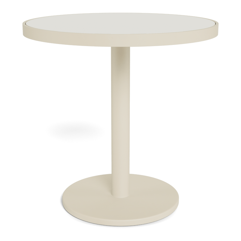 Vienna 30" Round Bistro Table | Aluminum Bone, HPCL White,