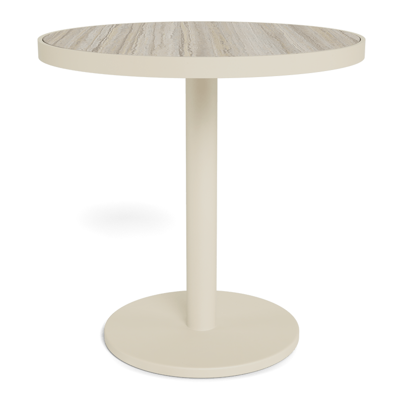 Vienna 30" Round Bistro Table | Aluminum Bone, Laminam Grigio,