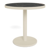 Vienna 30" Round Bistro Table | Aluminum Bone, Laminam Noir,