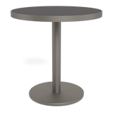 Vienna 30" Round Bistro Table | Aluminum Taupe, HPCL Charcoal,