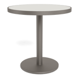 Vienna 30" Round Bistro Table | Aluminum Taupe, HPCL White,