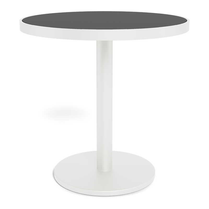 Vienna 30" Round Bistro Table | Aluminum White, HPCL Charcoal,