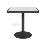 Vienna 30" Square Bistro Table | Aluminum Asteroid, HPCL White,