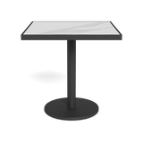 Vienna 30" Square Bistro Table | Aluminum Asteroid, Laminam Bianco,