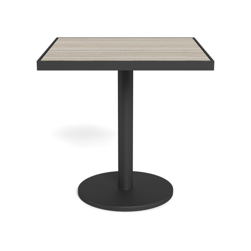 Vienna 30" Square Bistro Table | Aluminum Asteroid, Laminam Grigio,