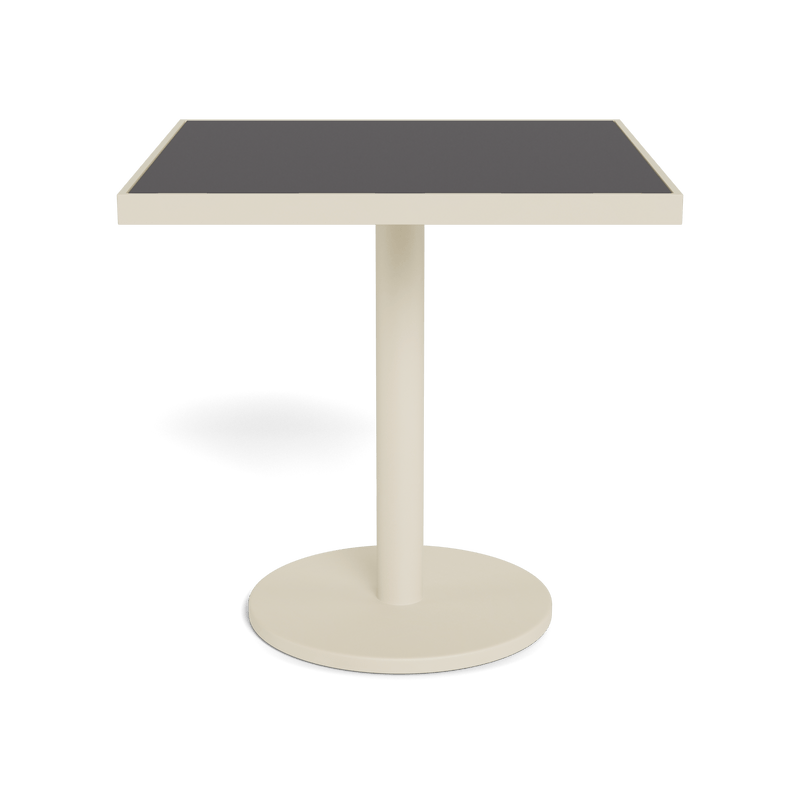 Vienna 30" Square Bistro Table | Aluminum Bone, HPCL Charcoal,