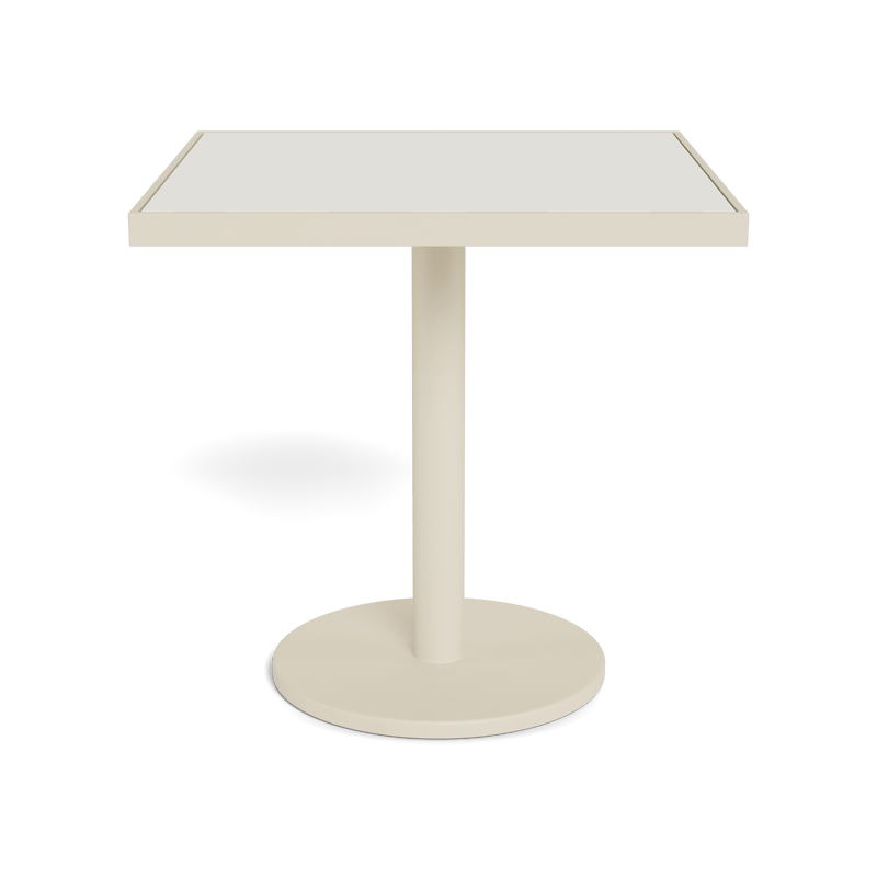 Vienna 30" Square Bistro Table | Aluminum Bone, HPCL White,