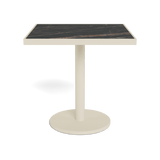 Vienna 30" Square Bistro Table | Aluminum Bone, Laminam Noir,