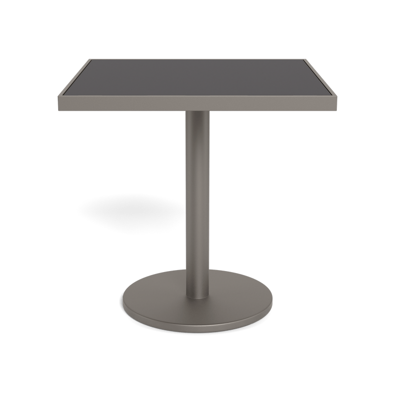 Vienna 30" Square Bistro Table | Aluminum Taupe, HPCL Charcoal,