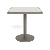 Vienna 30" Square Bistro Table | Aluminum Taupe, HPCL White,