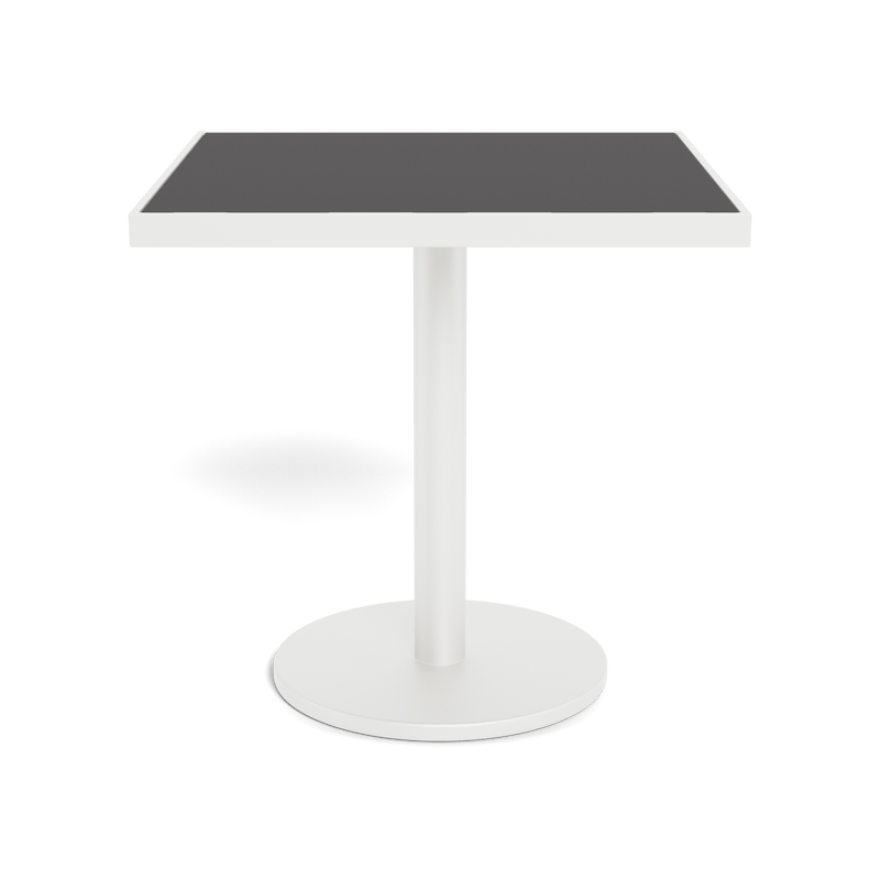 Vienna 30" Square Bistro Table | Aluminum White, HPCL Charcoal,