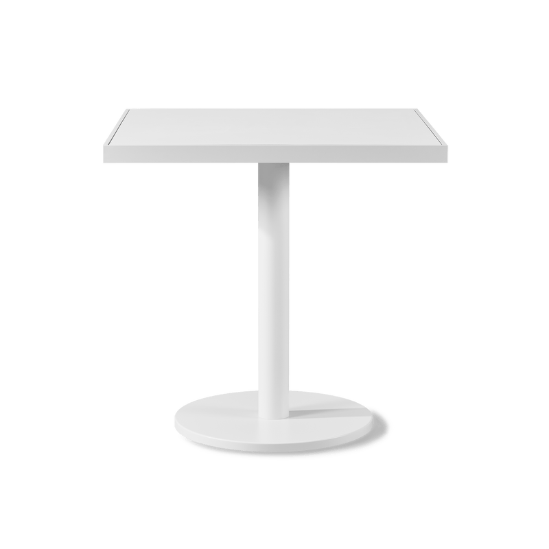 Vienna 30" Square Bistro Table | Aluminum White, HPCL White,