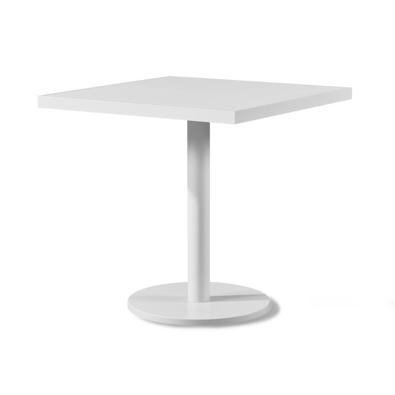 Vienna 30" Square Bistro Table | Aluminum White, HPCL White,