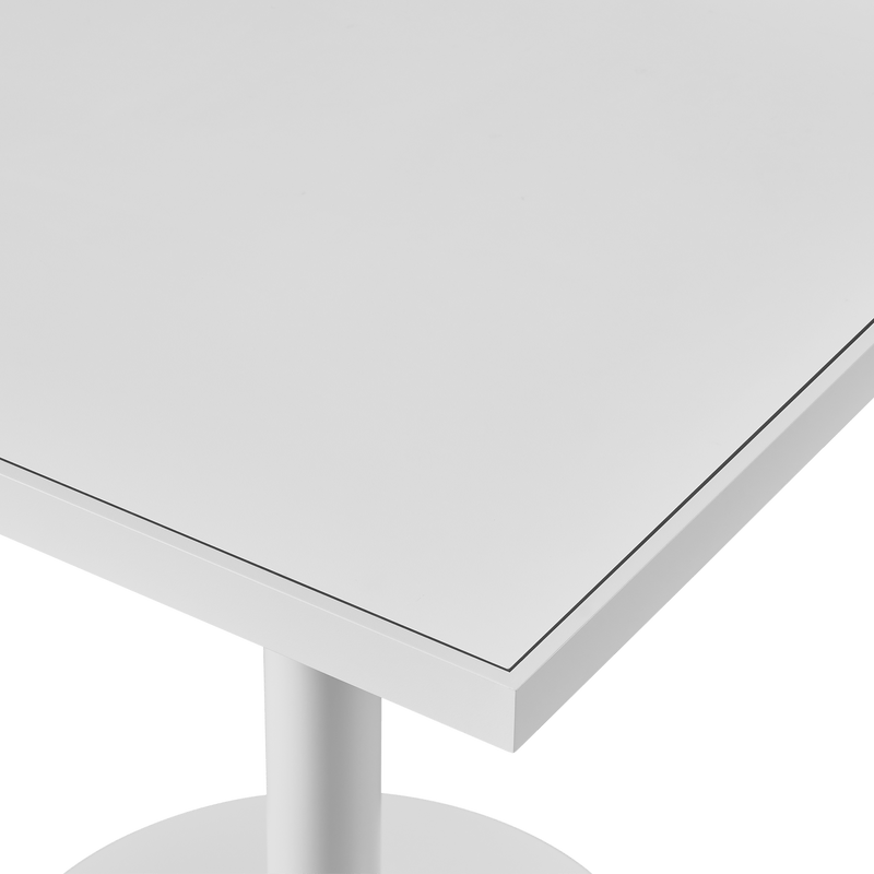 Vienna 30" Square Bistro Table | Aluminum White, HPCL White,