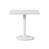 Vienna 30" Square Bistro Table | Aluminum White, Laminam Bianco,