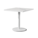 Vienna 30" Square Bistro Table | Aluminum White, Laminam Bianco,