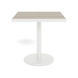 Vienna 30" Square Bistro Table | Aluminum White, Laminam Grigio,